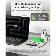 Usb-C Hub, 7 Portlu, 60 Hz’de 4K HDMI Ekran Desteği, Sd ve Microsd Yuvaları, 100 W Güç Iletimi, 5 Gbps Veri Aktarımı, Macbook, iPad Pro, Chromebook Için Usb-C Çoklu Port Adaptörü, HDMI 2.0, Gri