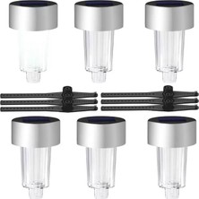 Renas Store PM-26961 Metal Gövdeli Dc 5V Gün Işığı Solar Balkon-Havuz-Bahçe Lambası (6'lı Paket)