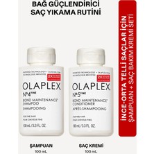 OLAPLEX Fine Bond Maintenance Cleanse & Condition Travel Duo İnce Telli Saçlar İçin Seyahat Boy Şampuan & Saç Kremi Seti