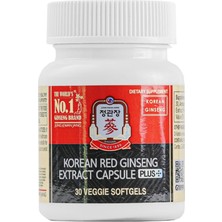 Cheong Kwan Jang Jung Korean Red Ginseng Extract Men  Women Natural Energy Immune 30 Veg Softgel.