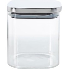 Omrs Store 450ML Sızdırmaz Vakumlu Metal Kapaklı Borosilikat Cam Kavanoz – Hava Geçirmez & Dayanıklı Gıda Saklama Kabı (10CM x 10CM)
