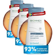 Omrs Store Bıonnex Anti-Hair Loss Shampoo 300 ml - Kepekli Saçlar (3 Paketi)