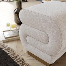 Omrs Store Sally S Puf, Oturma Odası, Antre Puf, Krem, Metal Ayak