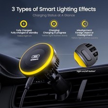 Omrs Store Kendinden Soğutmalı Magsafe Araç Montajlı Şarj Cihazı, 15W Kablosuz Manyetik Telefon Tutacılı Superauto Hızlı Araç Şarj Cihazı, Hava Menfezi Uyumlu 16 Pro Max 15 14 13, Siyah