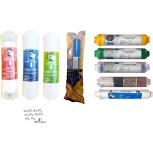 Aqua Bella Tezgah altı Kapalı Kasa Su Arıtma Cihazı 9 Aşama İnline Filtre Set