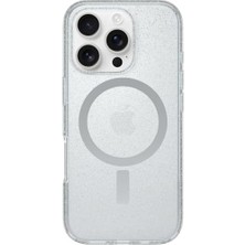 Omrs Store Serisi Şeffaf Magsafe Şeffaf Kılıf 16 Pro Uyumlu Darbeye ve Düşmeye Karşı Koruyucu Koruyucu Kılıf Stardust