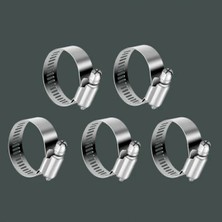 Die Grup 5 Adet Ayarlanabilir Paslanmaz Çelik Hortum Kelepçesi, 10X16 mm
