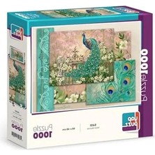Die Grup 1000 Parça Mavi Renkli Puzzle, Zihin Geliştirici Eğlence