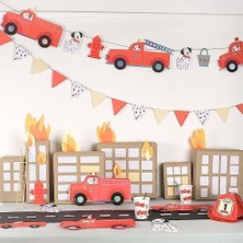 Omrs Store - Fire Truck Cups - Itfaiye Bardaklar - 8'li