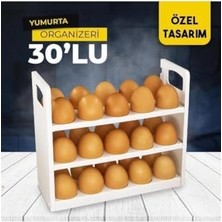 Omrs Store Life 3 Katlı 30 Bölmeli Buzdolabı Içi Yumurtalık Organizeri Plastik Beyaz MIT1094