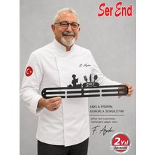 Serend Chef Temalı Metal Madalya Askısı - Gastronomi Madalya Askısı -Ahçı Madalya Askısı