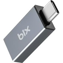 Omrs Store Bix Adp-01 Type-C - USB Adaptör, Type-C Erkek – USB 3.0 Dişi Adaptör MacBook Pro 2021 iMac iPad Mini 6/pro MacBook Air 2022 ve Diğer Type-C Cihazlarla Uyumlu