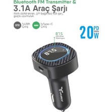 Omrs Store Bluetooth Fm Transmitter USB Destekli Araç Şarjı