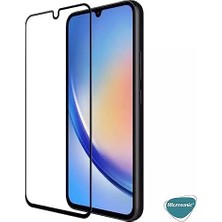 Omrs Store Galaxy A26 Tam Kaplayan Temperli Cam Ekran Koruyucu Siyah