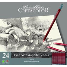 Cretacolor CLEOS Fine Art Graphite Pencils 24'lü Dereceli Kalem S