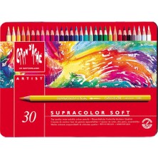 Caran d'Ache Supracolor 30 Renk Aquarell Boya Kalemleri Yüksek Kalite Suya Dayanıklı Boyalar