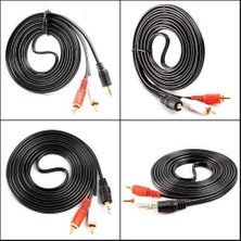 Omrs Store 4654 3.5mm To 2 Rca Aux Tos Ses Kulaklık Kablosu, 1.5 M