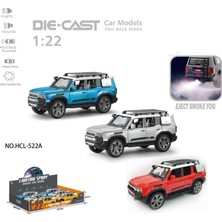 Omrs Store HCL-522A Çek Bırak 1:22 Sesli ve Işıklı Buharlı Off-Road Metal Jeep