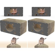 Tech Butiq Tırmata Doğal Karton Kedi Tırmalaması Kedi Tırmalama Kanepesi Tahtası Kedi Tırmalama Evi (Karton/) (2 Paketi)