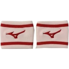 Mizuno Wristband Short Unisex Bileklik Beyaz / Kırmızı