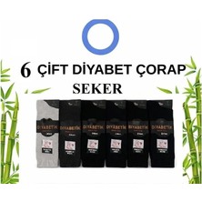 Abani Classic Diabet Bambu Erkek Şeker Diyabet Çorabı Dikişsiz Burunlu Sıkmayan Rahat Lastikli Çorap 6 Çift