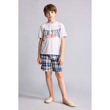 DeFacto Regular Fit Desenli 2'li Pijama Takımı Erkek Çocuk H0373A826SM