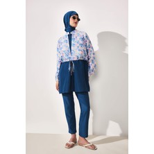 DeFacto Regular Fit Çiçekli 4'lü Burkini Mayo G7443AX26HS