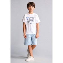 DeFacto %100 Pamuk Regular Fit Mavi Şort Erkek Çocuk H2696A826HS