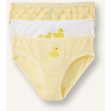 DeFacto Desenli Penye 3'lü Slip Külot Kız Çocuk H6338A826SM