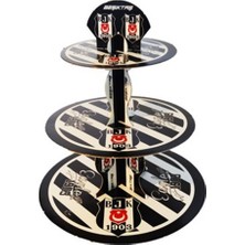 Hayaller Dükkanı Beşiktaş Kek Standı Cupcake Kek Standı 3 Katlı