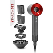 Omrs Store Ionizerpro 5 Başlıklı Iyonizerli Plazma Saç Kurutma Makinesi 2300W – Hızlı Kurutma, 4x Iyon Bakım, Soğuk Hava, 3 Isı 2 Hız Ayarlı Profesyonel Fön Makinesi, Askı Aparatı Dahil 2026 Model (Kırmızı)