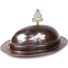 Omrs Store Hünkar Şişme Kapak Kayık Bakır Sahan Antik 30CM