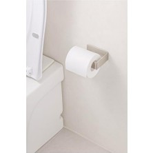 Omrs Store Banyo Paslanmaz Çelik Lamalı Tuvalet Kağıdı Askısı, Hem Yapışkanlı Hem Montajlı Wc Kağıdı Standı