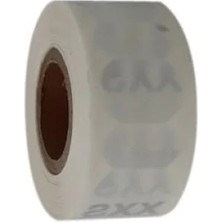 Die Grup Şeffaf Pvc Beden Etiketi 25MM x 25MM, 500 Adet Rulo