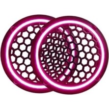 Die Grup Neon Işıklı 16 cm Hoparlör Kapağı - 2 Adet - Pembe