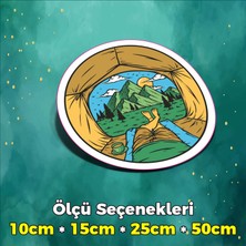 Sb Store Kamp Temalı Sticker Etiket Outdoor Adventure Camping Karavan - Model 88 - 10CM