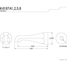 Tech Butiq K4187A1 Tasarımcı Trimscape Showerscape Küvet Musluk Musluğu, Parlak Krom
