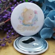 Hayaller Dükkanı 15 Adet Prenses Temalı Baskılı Bebek Şekeri Metal Magnet Açacak 58 mm
