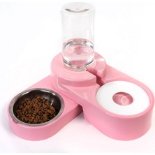 Odesia Ayarlanabilir Hazneli Çelik Taslı Kedi-Köpek Mama ve Su Kabı Seti 1000ML