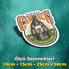 Sb Store Kamp Temalı Sticker Etiket Outdoor Adventure Camping Karavan - Model 87 - 10CM