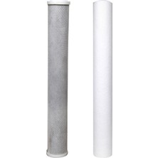 Sulook Su Arıtma 20 inch 5 Micron Tortu ve Blok Aktif Karbon Filtresi