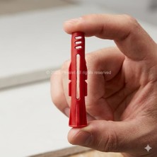 Tech Butiq Premium Kırmızı Dübel (200 Adet) - 4 Yönlü Genişleme ve Anti-Rotasyon Kanatlı -, Tuğla, Alçıpan ve Gazbeton Için Tam Uyumlu, Yüksek Taşıma Kapasiteli Çok Amaçlı Montaj Dübeli (8 Mm)