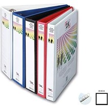 Tech Butiq 2k 904B Klasör A4 Pvc/plastik Tanıtım/sunum/prezentasyon/arşiv Dosyası 9 Cm. Sırt 4 Halka D Mekanizma Kutu Için 6 Adet, Beyaz
