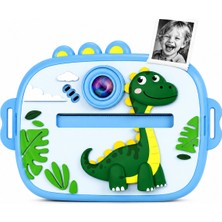 TeknolojiSA Çocuklar Için Dinazor Fotoğraf Makinesi | Anında Baskılı Dijital Kamera