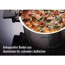 Tech Butiq 1030NC Wok Karıştırma Tavası, Endüktif, Ø 30 Cm, 10 cm Yüksekliğinde, Tüm Ocak Türleri Için Uygundur, Paslanmaz Çelik, 200