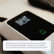 Tech Butiq 3.5 Kw Ev Tipi Taşınabilir Mobil 6 Metre Elektrikli Araç Şarj Cihazı 16A | Schuko Fiş | Taşıma Çantalı