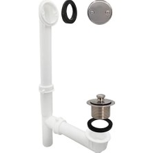 Tech Butiq Westbrass 597244-07 Beyaz 1-1/2 Inç Boru Şeklinde Çekme ve Boşaltma Banyo Atıkı, Nikel