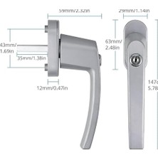 Tech Butiq Std Anahtarlı Kilitlenebilir Alüminyum Pvc Pimapen Kolu (Açık Kahve-Altınmeşe)