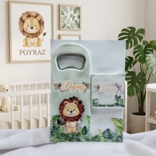 Hayaller Dükkanı 20 Adet 3 Boyutlu Kabartmalı ve Çikolatalı Açacak Magnet Yeni Doğan Mevlid Hediyelik Aslan Baskılı Arkası Kartonlu Bebek Açacak Magnet
