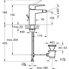 Tech Butiq Root Square A42736 Bide Bataryası,sifon Kumandalı, Krom